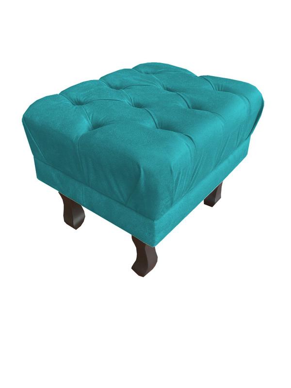 Puff Retangular Retrô 50 cm com Capitonê Luiz XV Suede - ESTILO ...