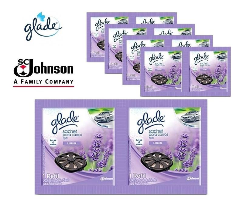 Purificador Ar Glade Sachet Duplo Para Carros Lavanda Johnson Kit Com 5 ...