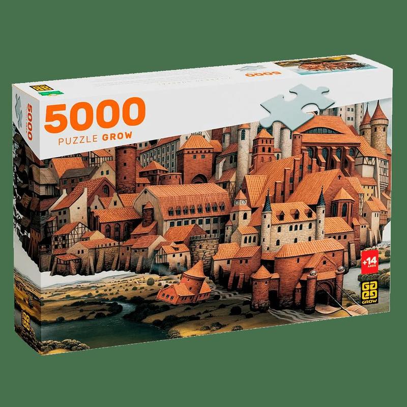 Puzzle 5000 peças Vilarejo Surreal - Grow - Quebra Cabeça - Magazine Luiza