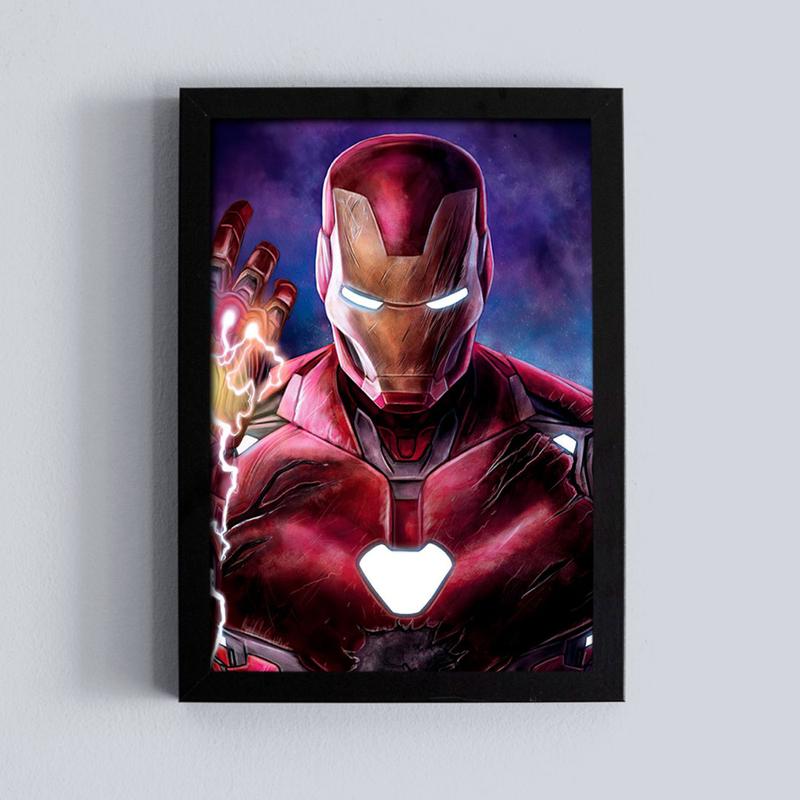 Quadro A4 - Homem de Ferro - WALMEIDA - Quadro Decorativo - Magazine Luiza