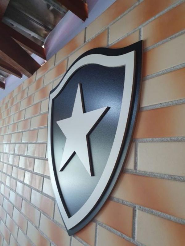 Quadro decoração Botafogo 60cm em MDF alto relevo - Allcorte - Quadro ...