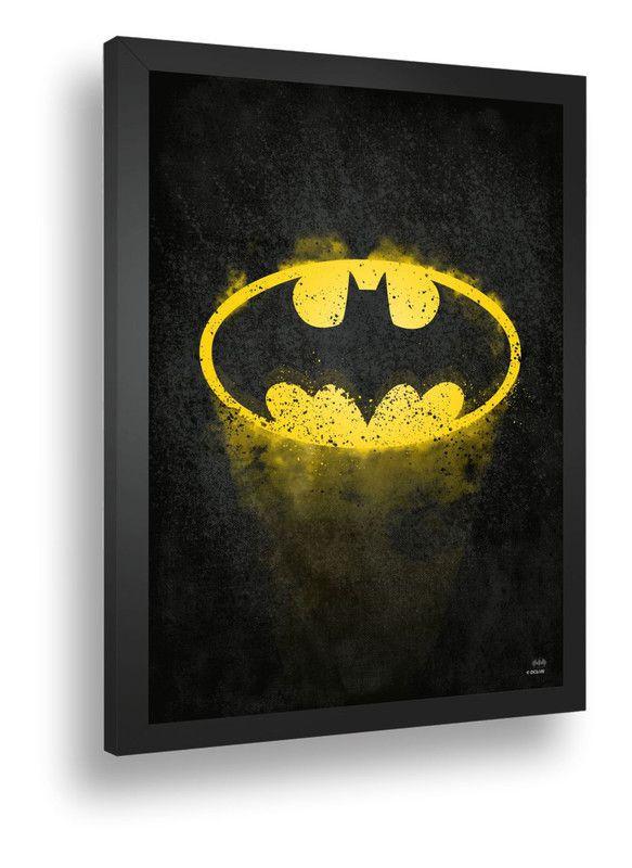 quadro decorativo poster batma simbolo morcego dc heroi - Quadros A+ ...