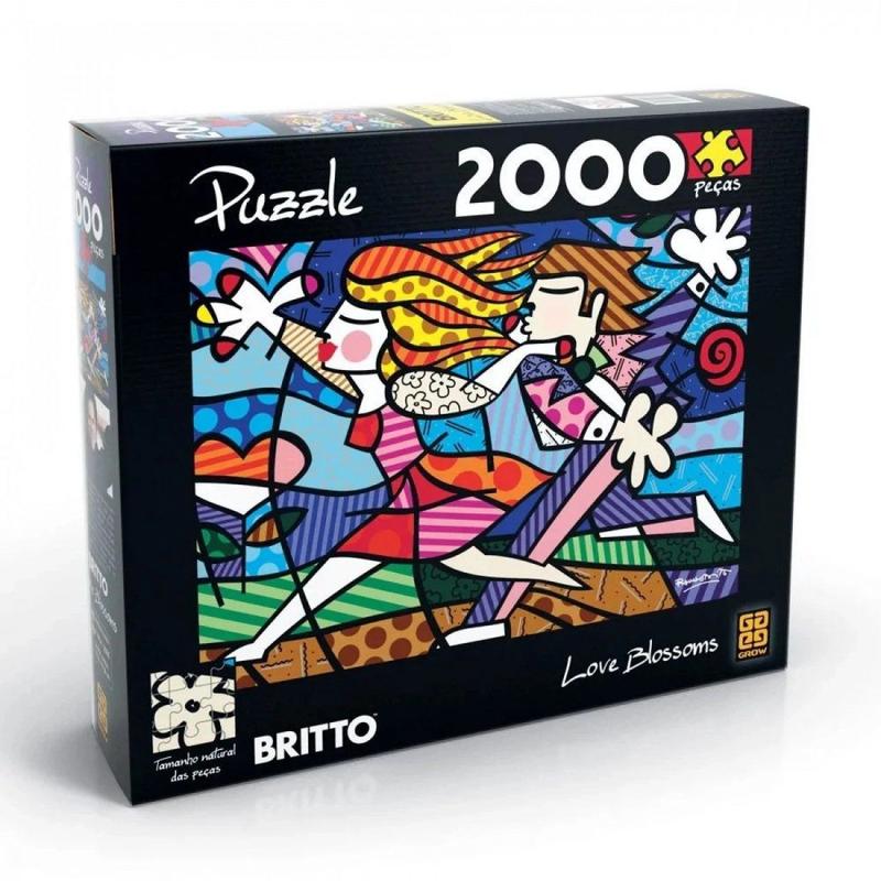 Quebra Cabeca 2000 Pecas Romero Britto Love Blos - Grow - Quebra-Cabeça ...