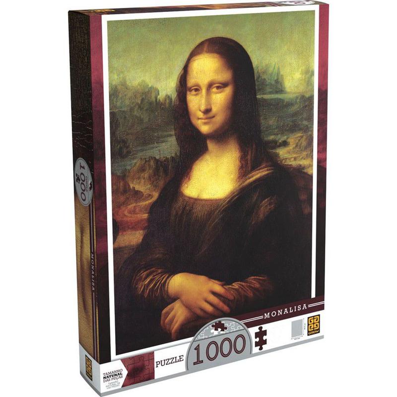 Quebra-Cabeça - Monalisa - 1000 Peças - Grow - Quebra-Cabeça - Magazine ...