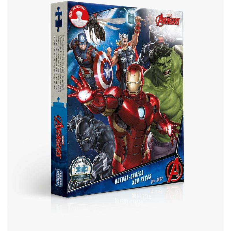 Quebra - Cabeça Os Vingadores 500 Peças Edição Especial 3119 - Toyster ...