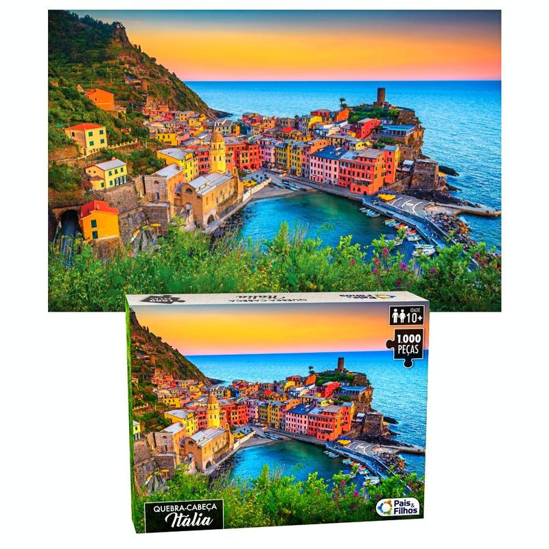 Quebra-Cabeça Paisagem da Italia 1000 Peças Adulto - Pais e filhos ...