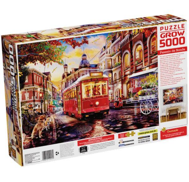 Quebra-Cabeça Passeio de Bonde - 5000 peças - Grow - Quebra Cabeça ...