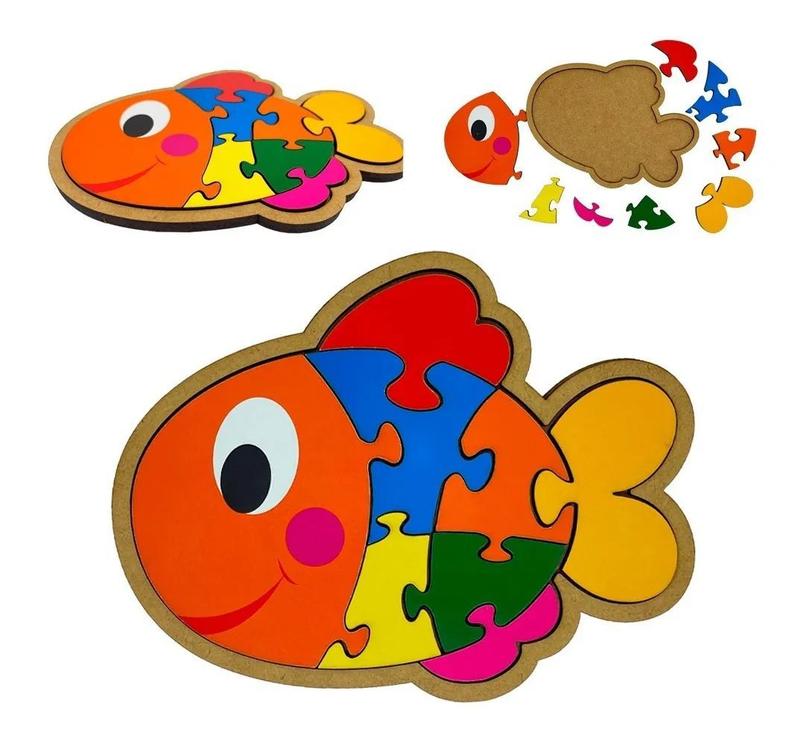 Quebra Cabeça Peixe Brinquedo Educativo Pedagógico 795 - MANINHO TOYS ...