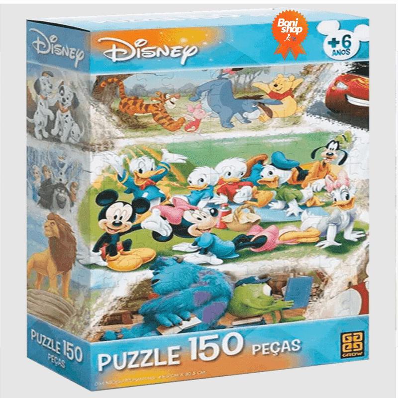 Quebra cabeça personagens disney 150 peças puzzle grow - Quebra-Cabeça ...