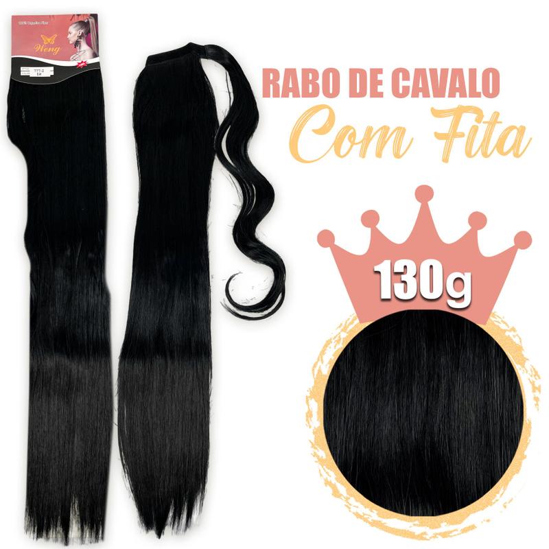 Rabo De Cavalo Organico Com Amarracao C Fita 130g 70cm - Rass Hair ...