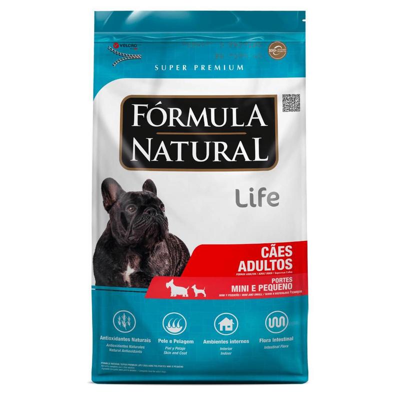 Ração Fórmula Natural Super Premium Life Adultos Portes Mini E Pequeno ...