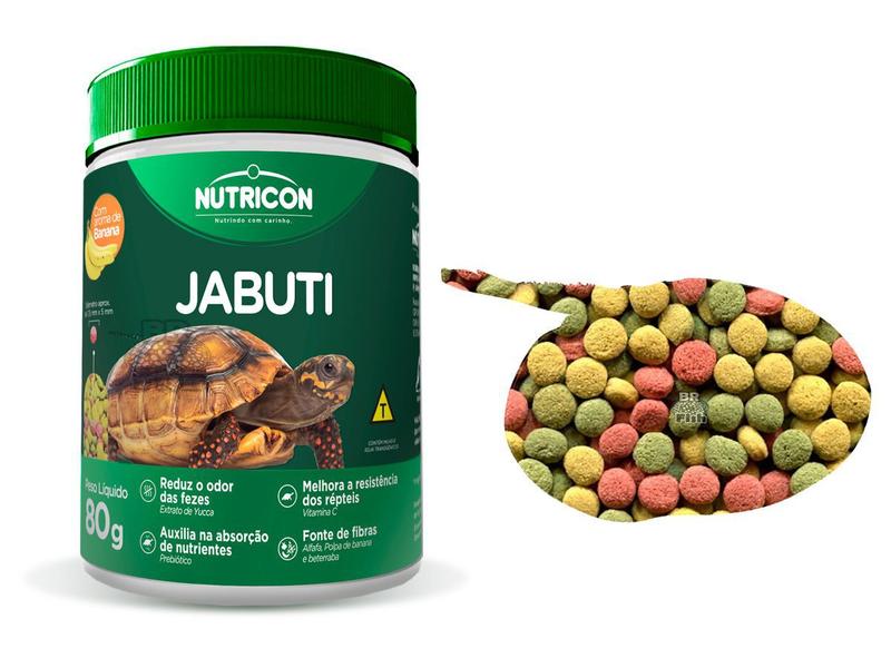 Ração Jabuti Nutricon Tartarugas De Estimação Pellets 80g - Ração para ...