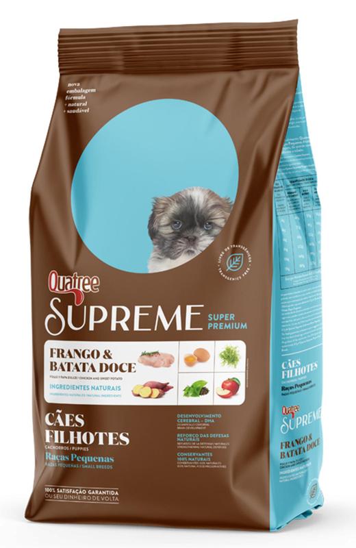 Ração Quatree Cão Supreme Super Premium Filhote Raças Pequenas 10,1 kg ...