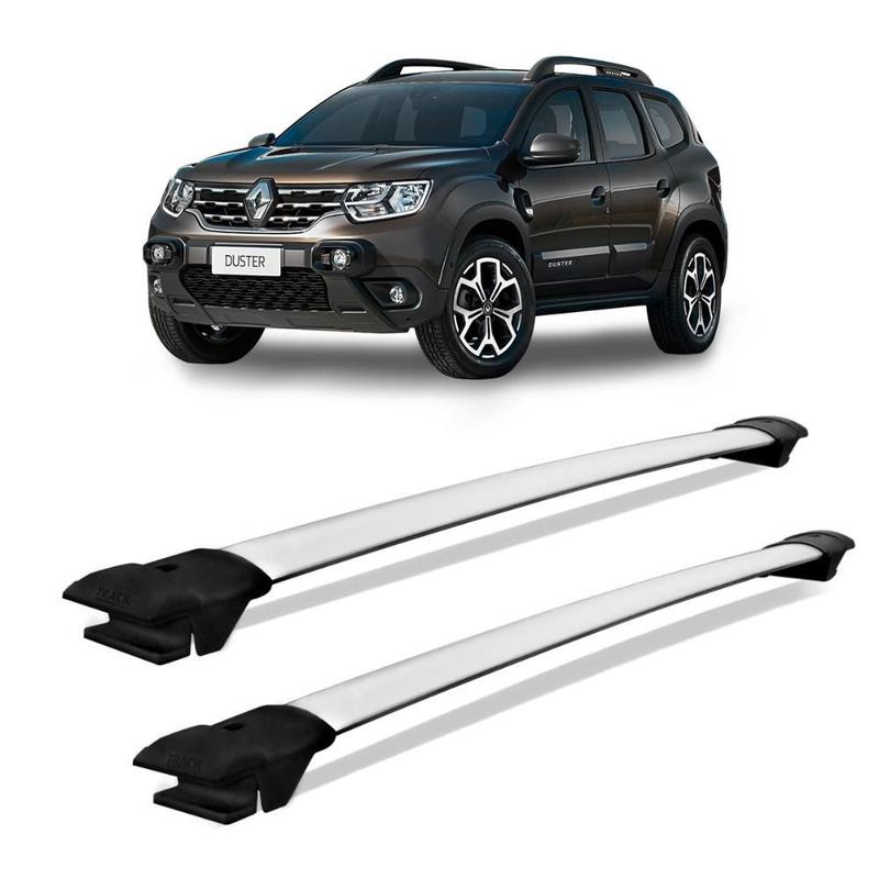 Duster Rack Teto Rack de Teto Travessa Duster 2021 Alumínio Prata Larga - Track - Rack e ...