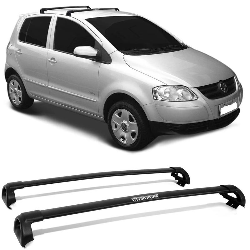 Rack de Teto Travessa VW Fox Crossfox 2004 a 2009 4 Portas Preto ...