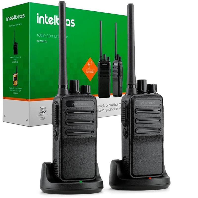 Rádio Comunicador Walkie Talkie Intelbras RC 3002 G2 Longo Alcance ...