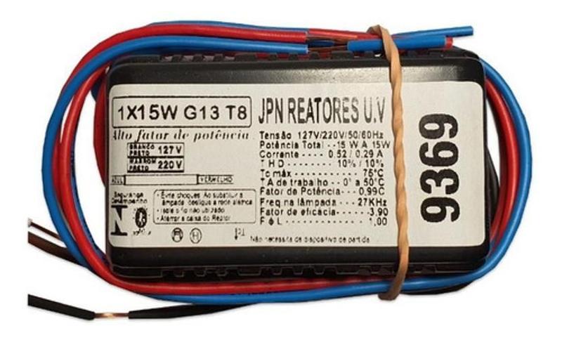 Reator Elétronico Para Lâmpada 15W Uv-C / Uv-B / Uv-A Bivolt - Jpn ...