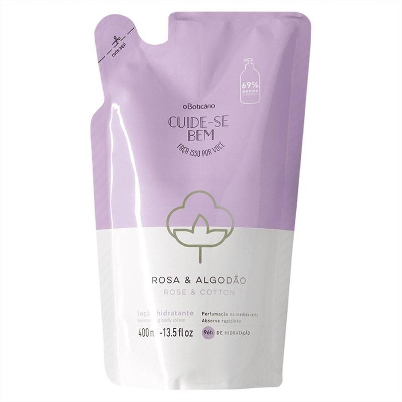 Refil Hidratante Loção Cuide-Se Bem 400Ml Rosa E Algodão - Perfumaria ...