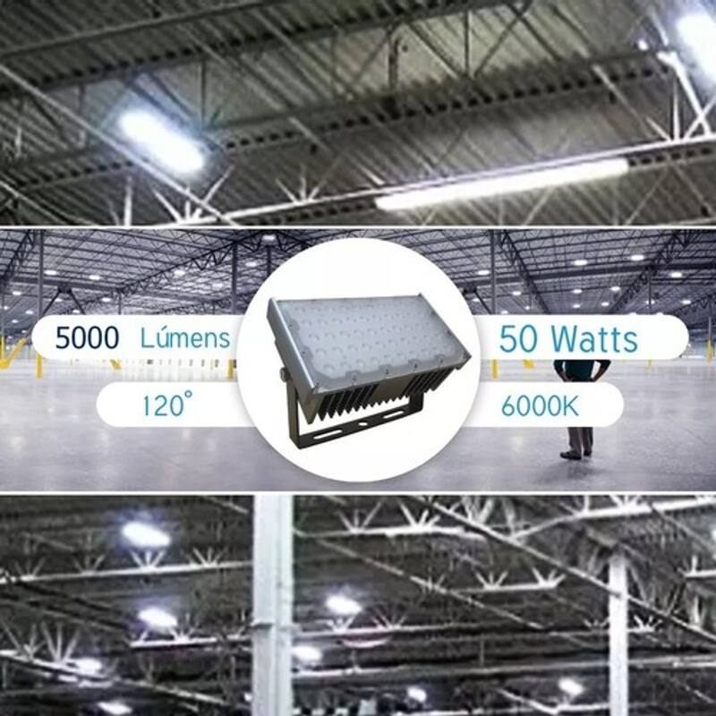 Refletores Refletor Led SMD Industrial Modular 50w 6000k Branco Frio IP68 Bivolt ...