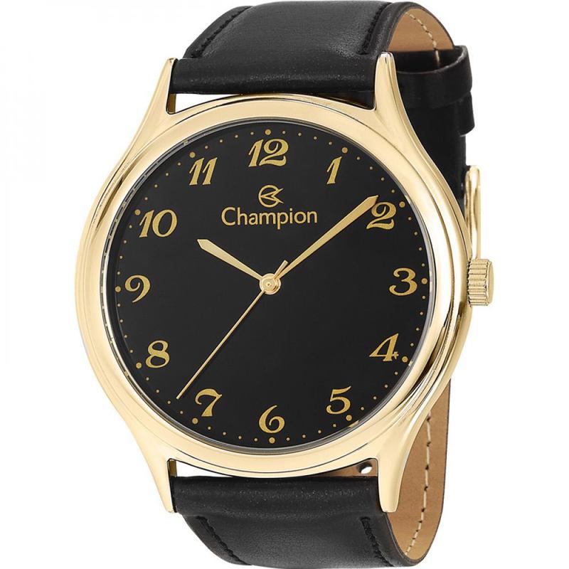 Relógio Champion Cn20024p Preto Dourado Analógico Aço Inox - Relógio de ...