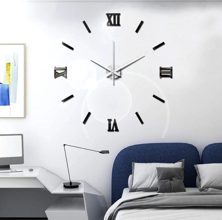 Relógio De Parede 3D Luxo Adesivo Acrílico Autocolante Decoração Para ...