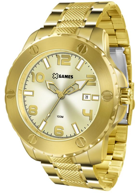 Relógio X-games Masculino Xmgs1026 C2kx Dourado Aço - Relógio Masculino ...