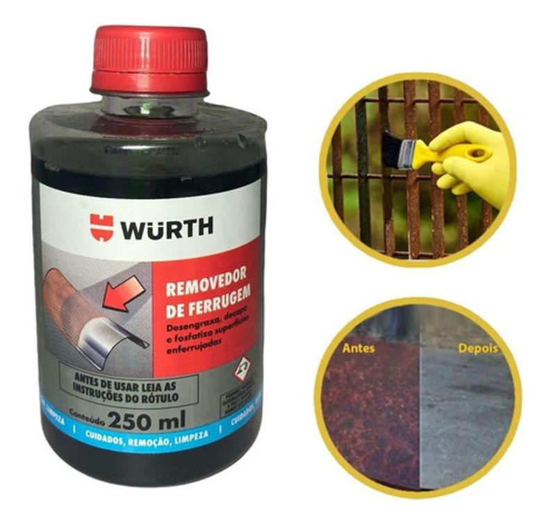Removedor De Ferrugem Recupera Metal Wmax Wurth 250ml - Removedor ...