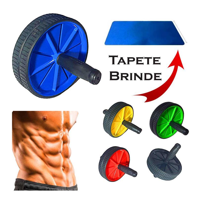 Fit Rolada Roda Abdominal De Exercícios Rolinho Fitness Funcional rodinha rolo ...