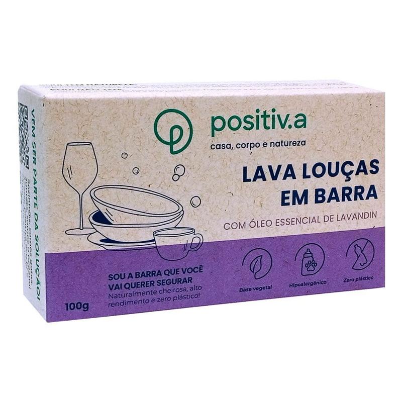 Sabão Natural Lava Louças Em Barra Lavandin 100g - Positiva - Positiva ...