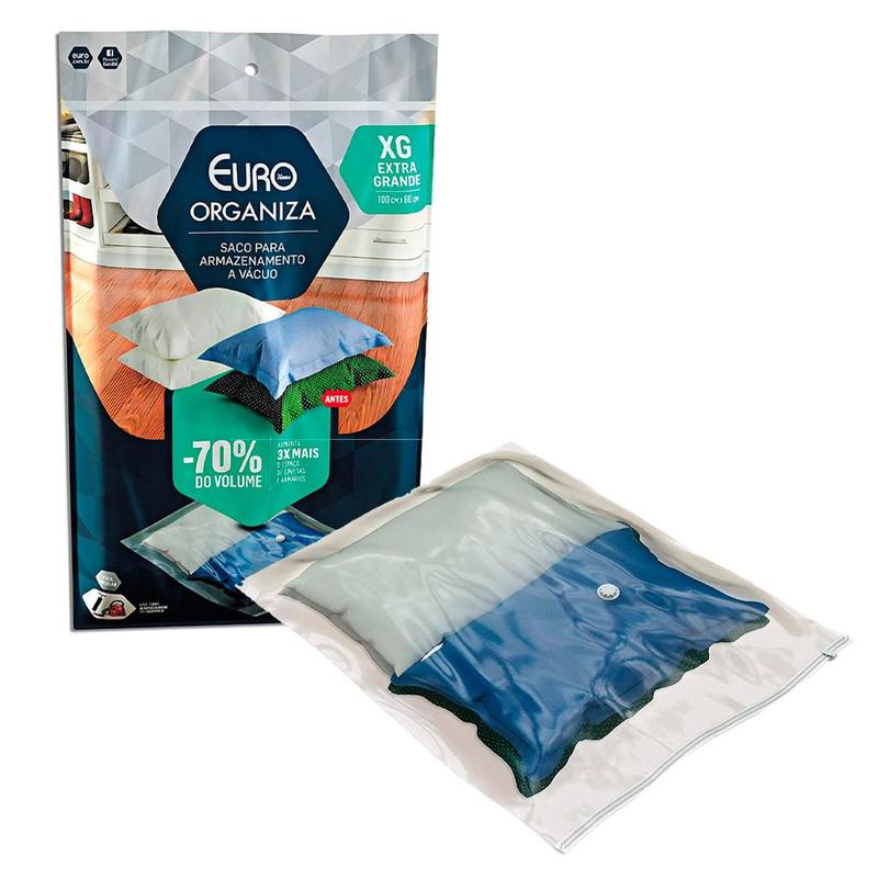 Saco Organizador A Vácuo Tamanho Extra Grande 100 cm x 80 cm Para ...
