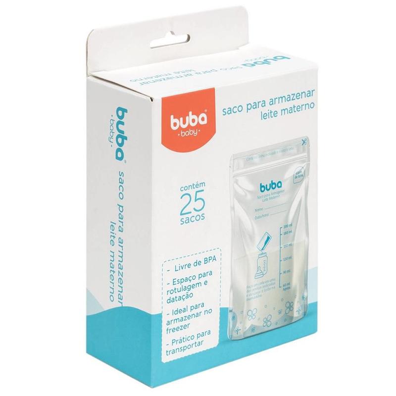 Saco Para Armazenar Leite Materno 25 Unidades Buba Baby - Recipiente ...