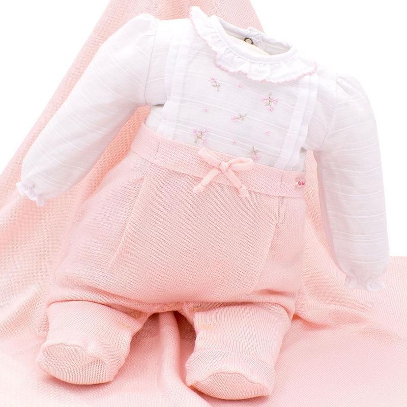 Saída de Maternidade Paraiso Tricô e Tecido Rosa Pastel - Paraíso ...