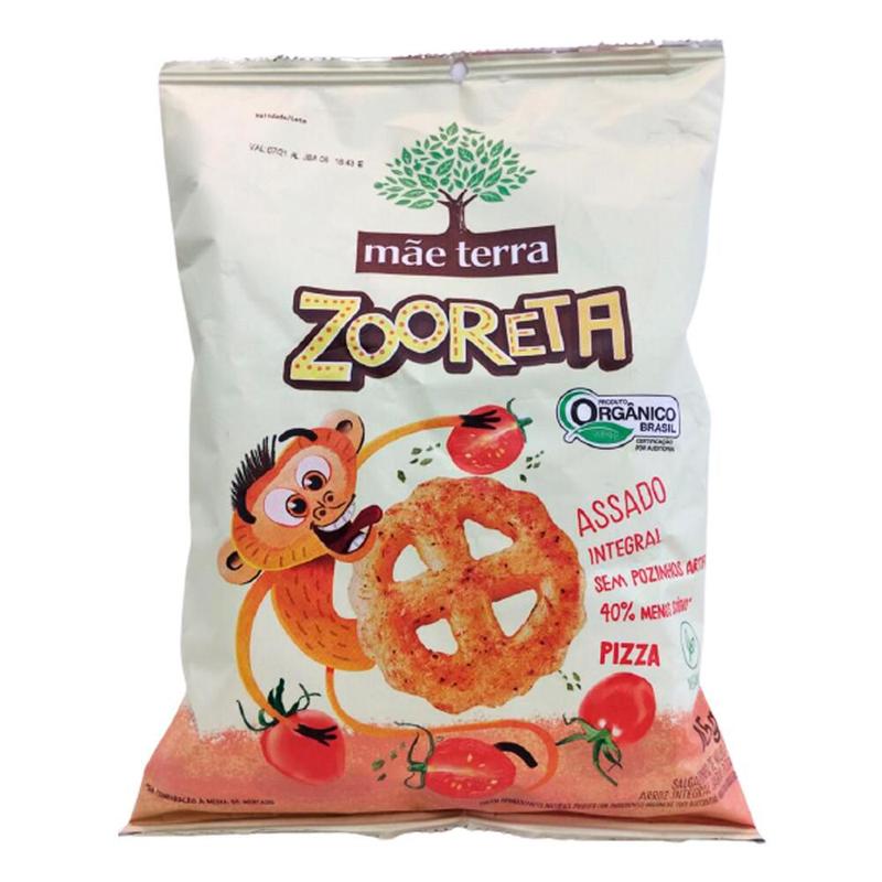 Salgadinho Integral Orgânico Sabor Pizza Pitzo Mãe Terra 45g ...