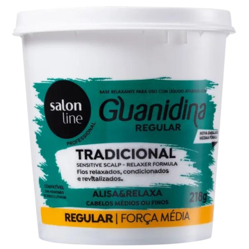 Salon Line Creme Relaxante Guanidina Regular 218 g - Alisamento de ...