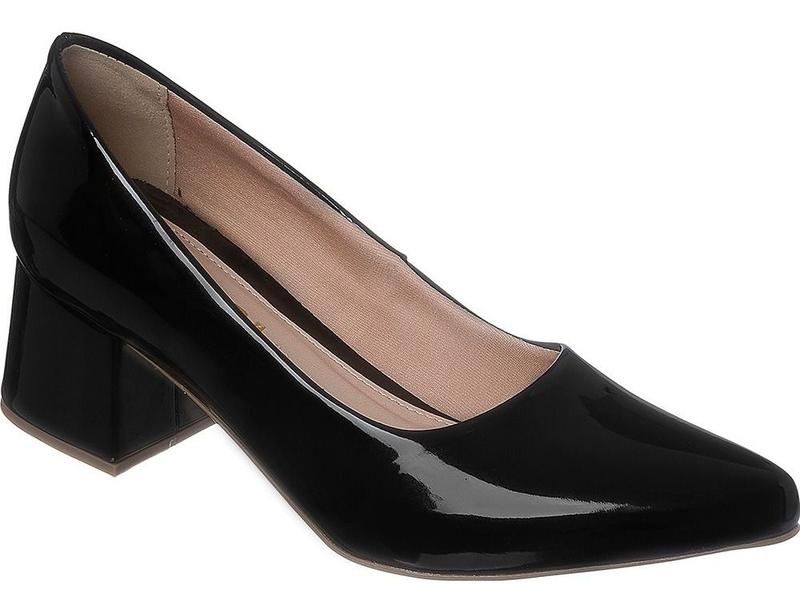 Sapato Feminino Social Salto Médio Meia Pata Casual Trabalho ...