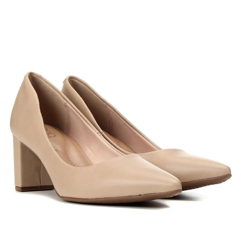 Scarpin Beira Rio Conforto Salto Médio Bico Fino - Scarpin Feminino ...