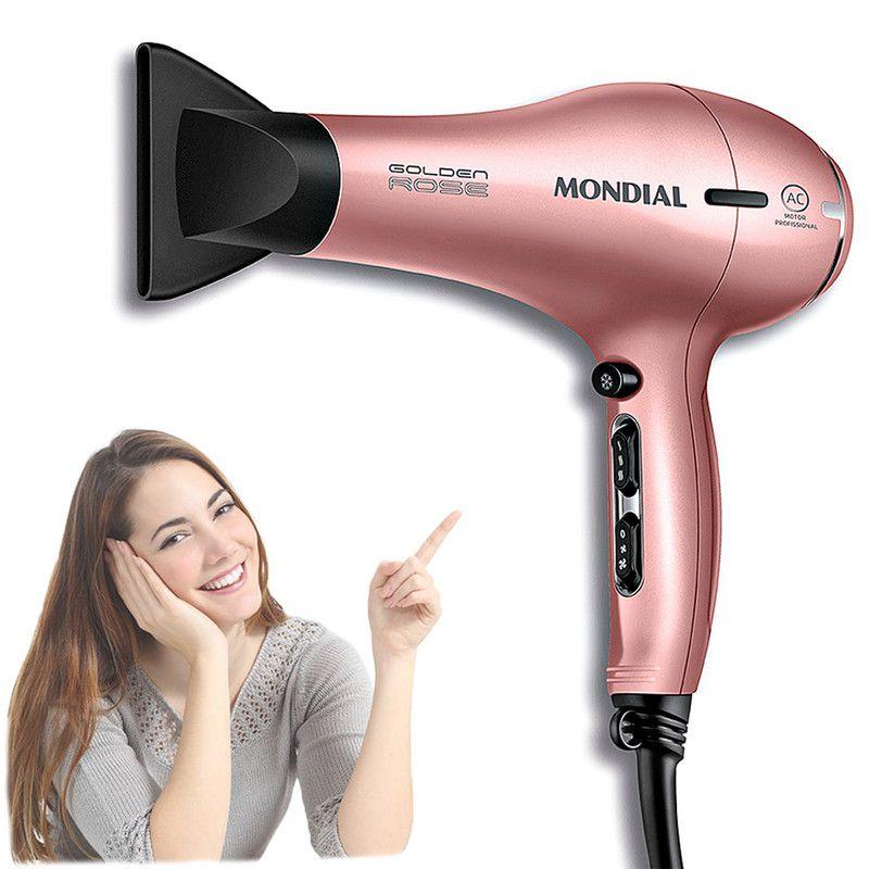 Secador De Cabelo C/ Ar Frio Mondial Cerâmico 3 Temperaturas - Secador ...
