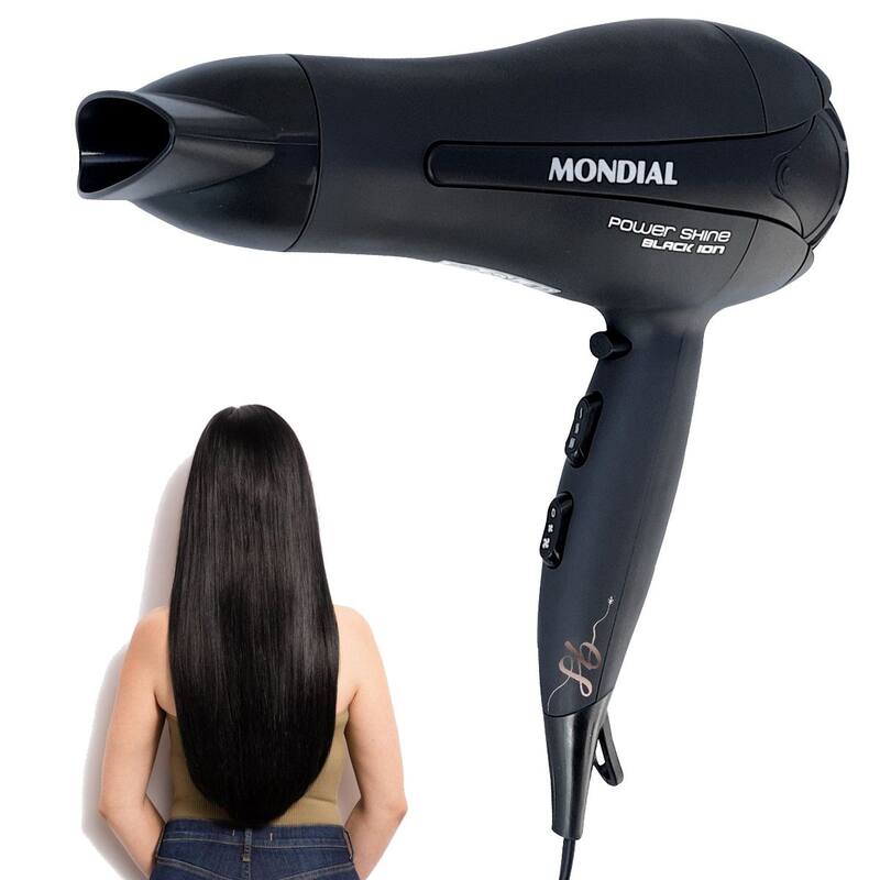 Secador de cabelo mondial com ar frio 2000w forte super leve - Secador ...