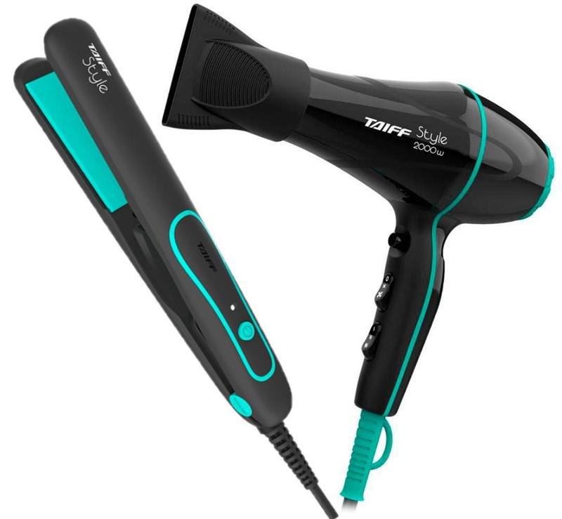 Secador Taiff Style 2000W Profissional e Prancha Taiff Style 210ºC ...