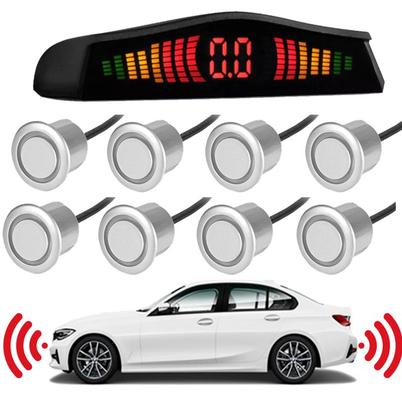 Sensor De Estacionamento Dianteiro Traseriro Ré 8 Pontos - E-tech ...