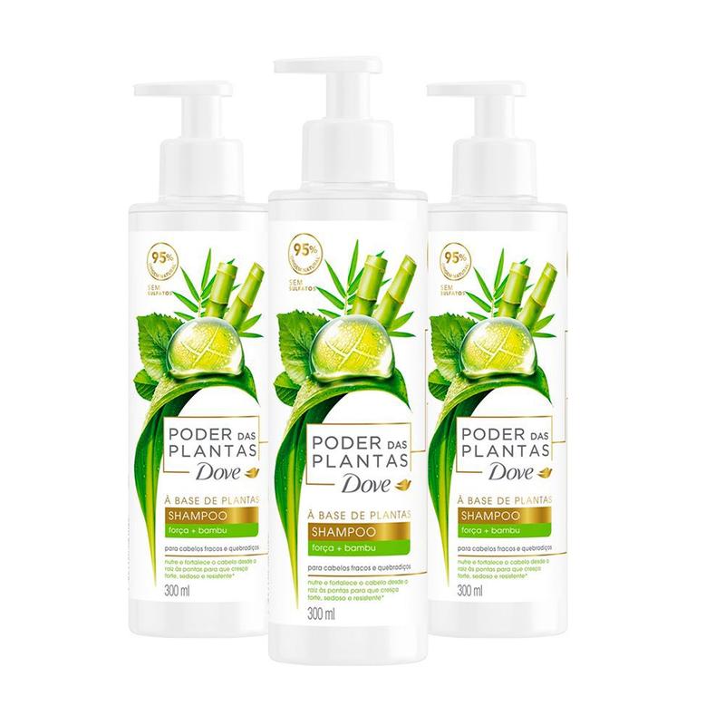 Shampoo Dove Poder das Plantas Purificação Força + Bambu 300ml (Kit com