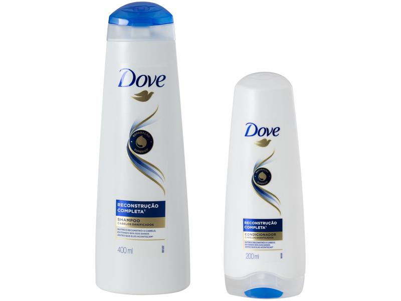 Shampoo e Condicionador Dove Reconstrução - Completa 400ml e 200ml ...
