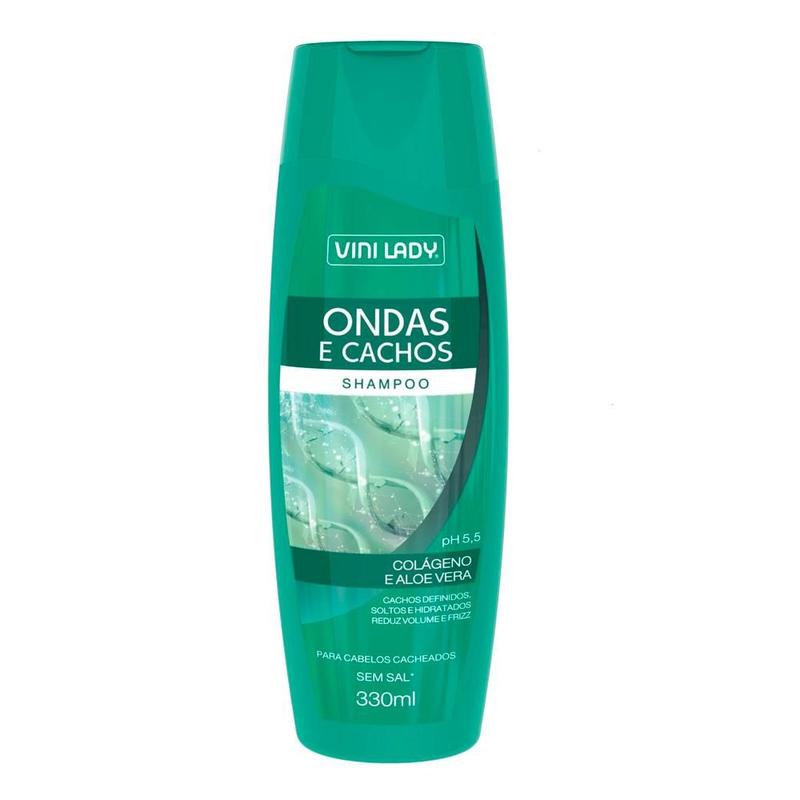 Shampoo Ondas e Cachos Colágeno e Aloe Vera 330ml Vini Lady Shampoo Magazine Luiza