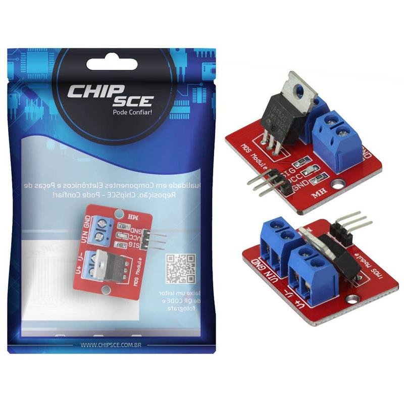 Shield Dimmer Dc Mosfet Irf520 Módulo Driver P/ Ard Robótica - CHIPSCE ...