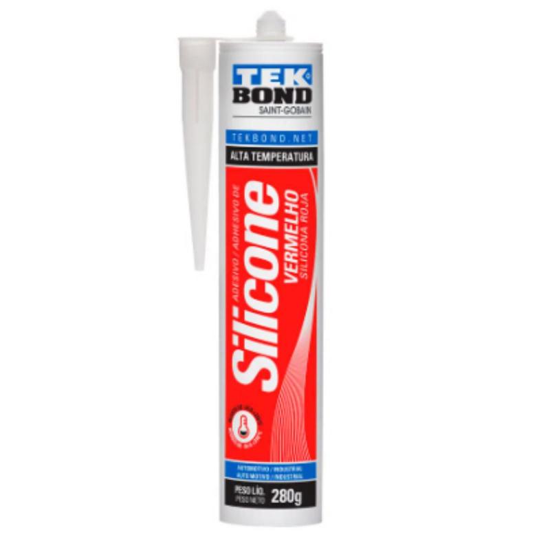 Silicone De Vedação Vermelho Alta Temperatura 280g Tek Bond - Silicone ...