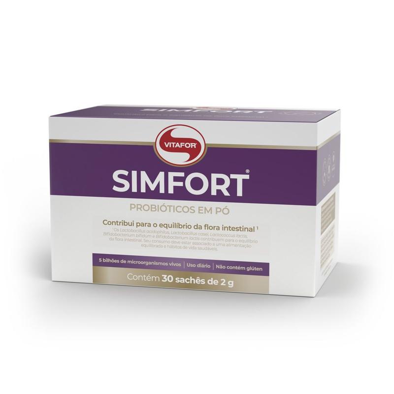 Simfor Probiotik Simfort Probiótico - 30 sachês 2g - Vitafor - Lactobacilos - Magazine Luiza