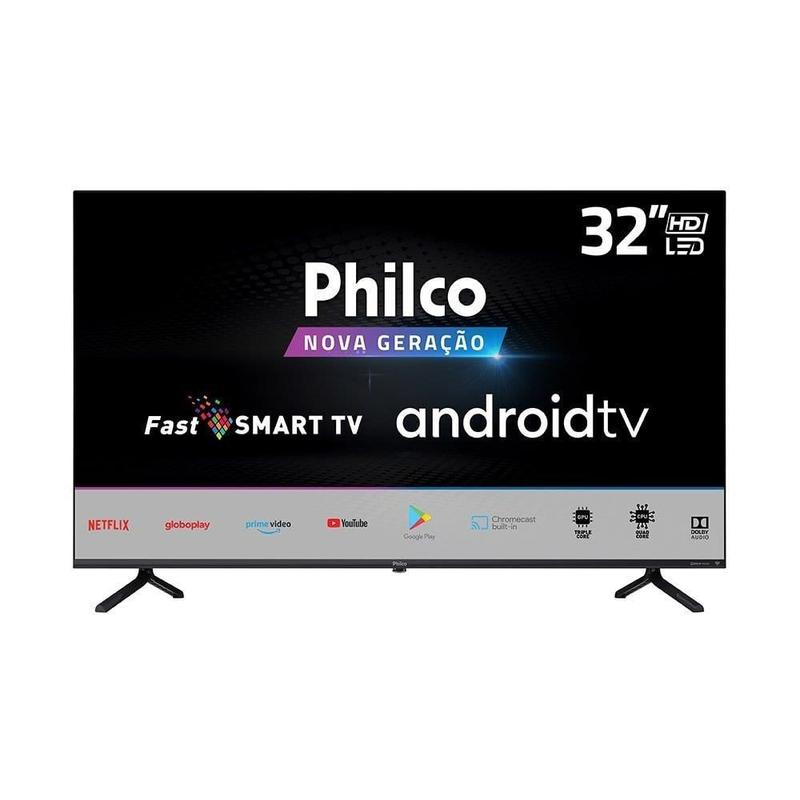 Smart TV 32" LED Philco PTV32E20AGBL HD Android com 2 USB, 2 HDMI ...