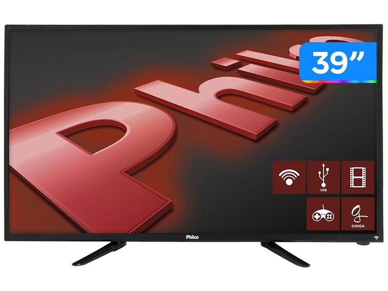 Smart TV 39” LED Philco PH39N91DSGWA Android - Wi-Fi 2 HDMI 2 USB ...