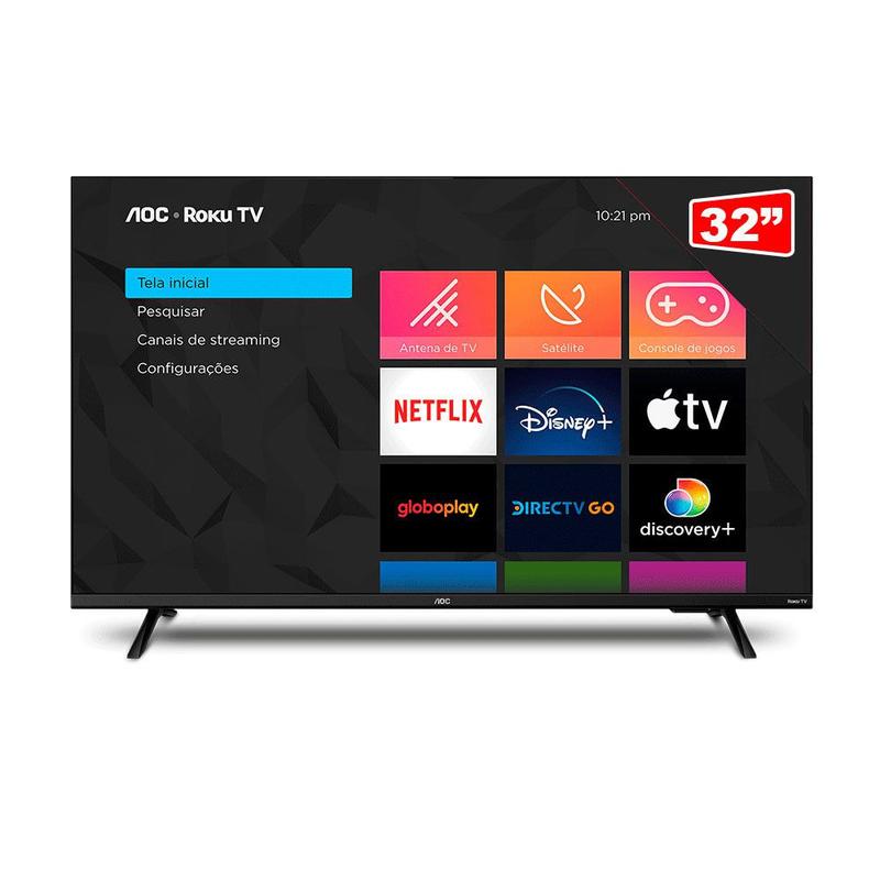 Smart Tv AOC Roku TV 32 Pol HD 32S5135/78G - Smart TV - Magazine Luiza