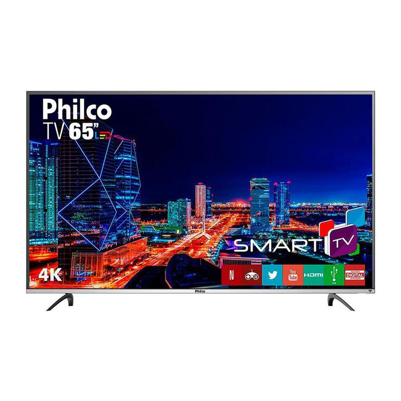Smart TV LED 65 Philco PTV65f60DSWN Ultra HD 4k com Conversor Digital 3 ...